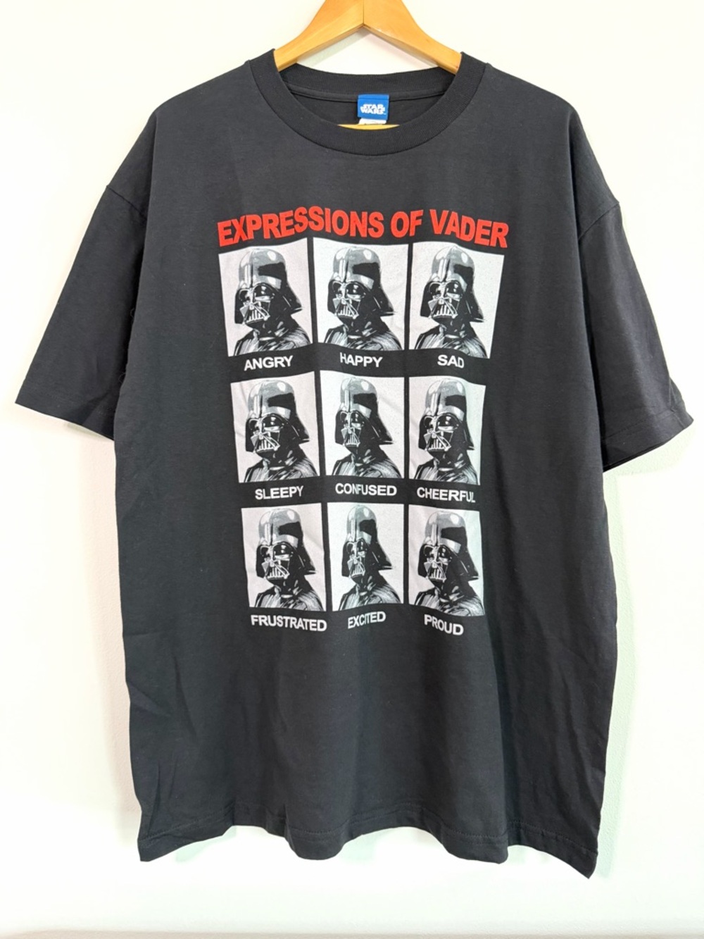 Star Wars Black Expressions of Vader Panel Graphic Tee Men’s XL